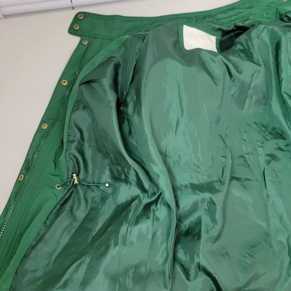 Zara Basic Full Zip Jackets Womens M Green Long Sleeve Pockets Stand Up Collar - Picture 5 of 13